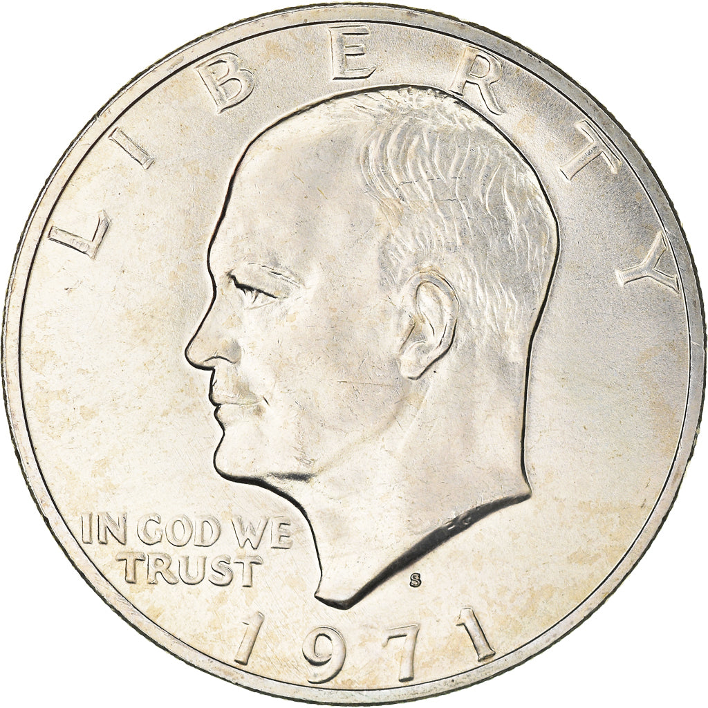 Coin, United States, Eisenhower Dollar, Dollar, 1971, U.S. Mint, San Francisco