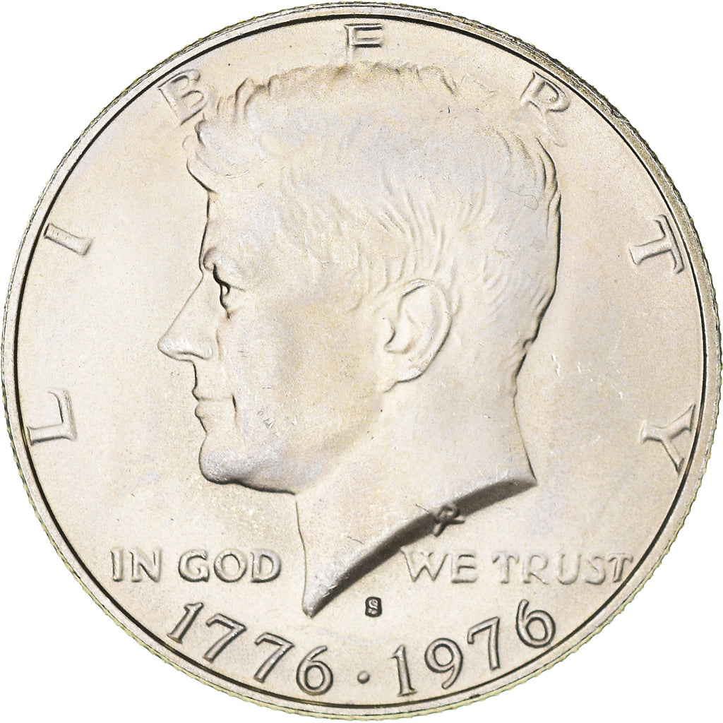 Coin, United States, Kennedy Half Dollar, Half Dollar, 1976, U.S. Mint, San