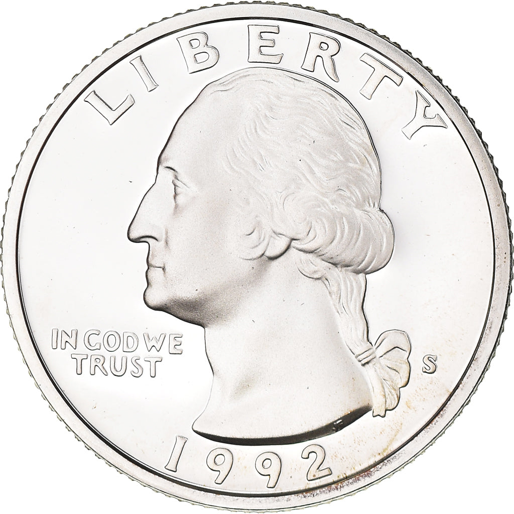Coin, United States, Washington Quarter, Quarter, 1992, U.S. Mint, San