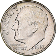 Moneta, USA, Roosevelt Dime, Dime, 1947, U.S. Mint, Philadelphia, MS(63)