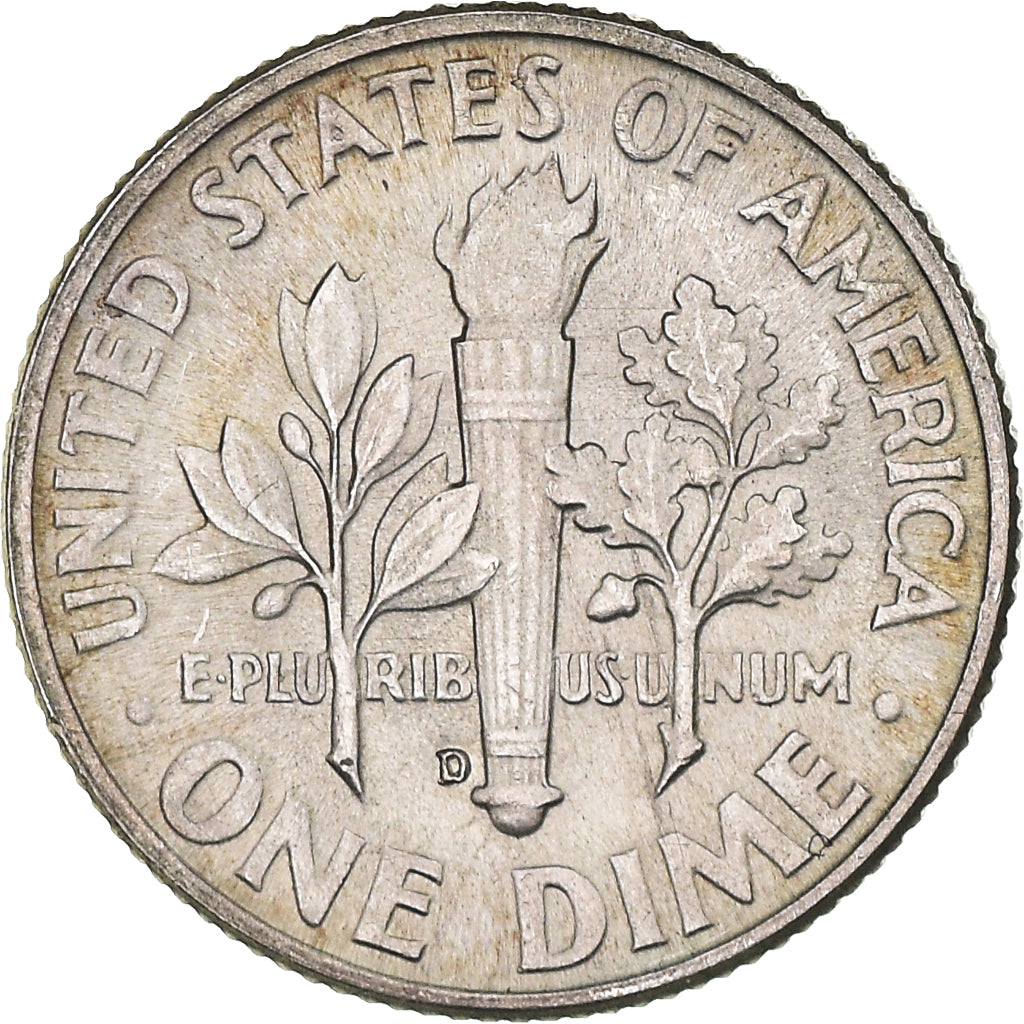 Moeda, Estados Unidos da América, Roosevelt Dime, Dime, 1948, U.S. Mint