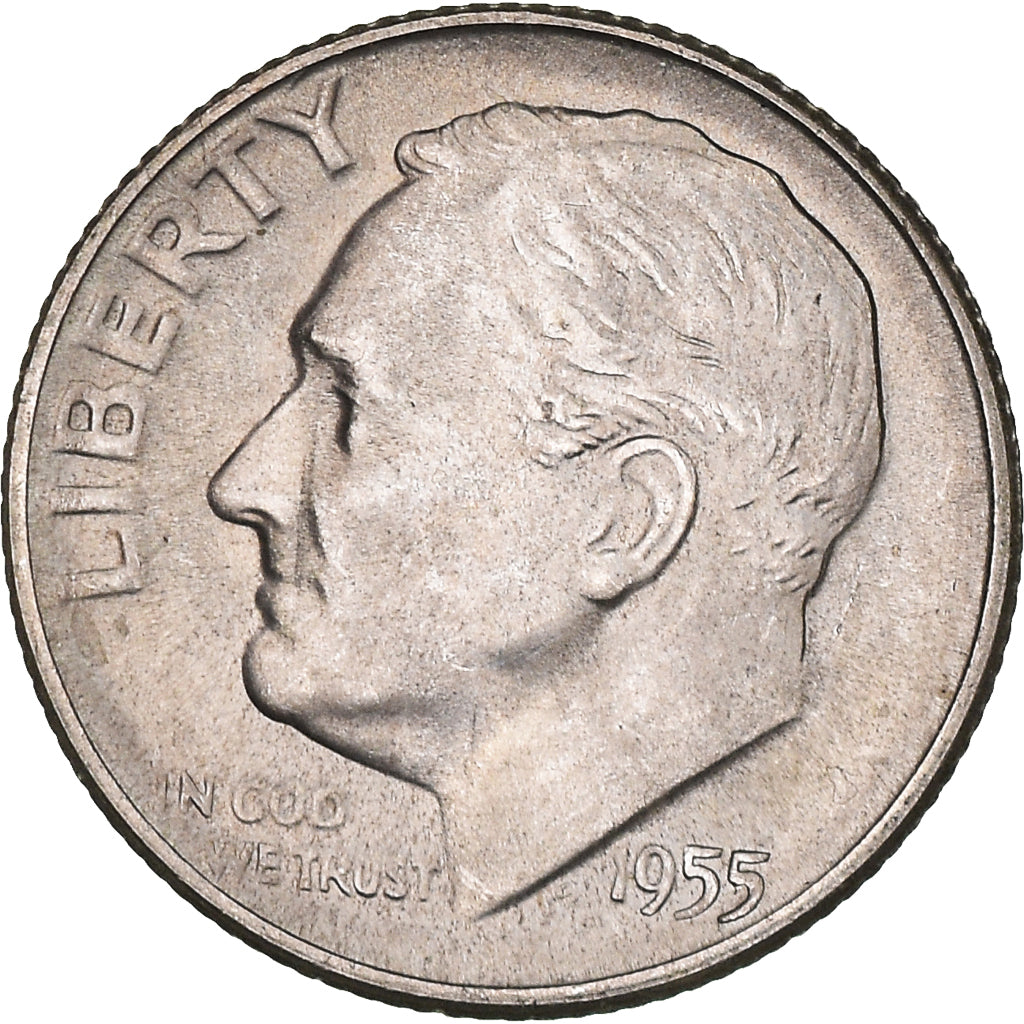 Moneta, Stati Uniti, Roosevelt Dime, Dime, 1955, U.S. Mint, San Francisco, SPL