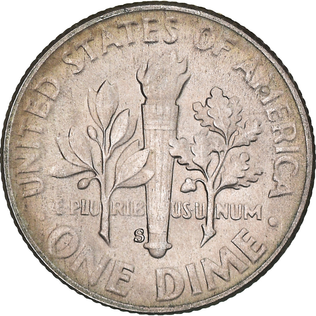 Moneta, Stati Uniti, Roosevelt Dime, Dime, 1955, U.S. Mint, San Francisco, SPL