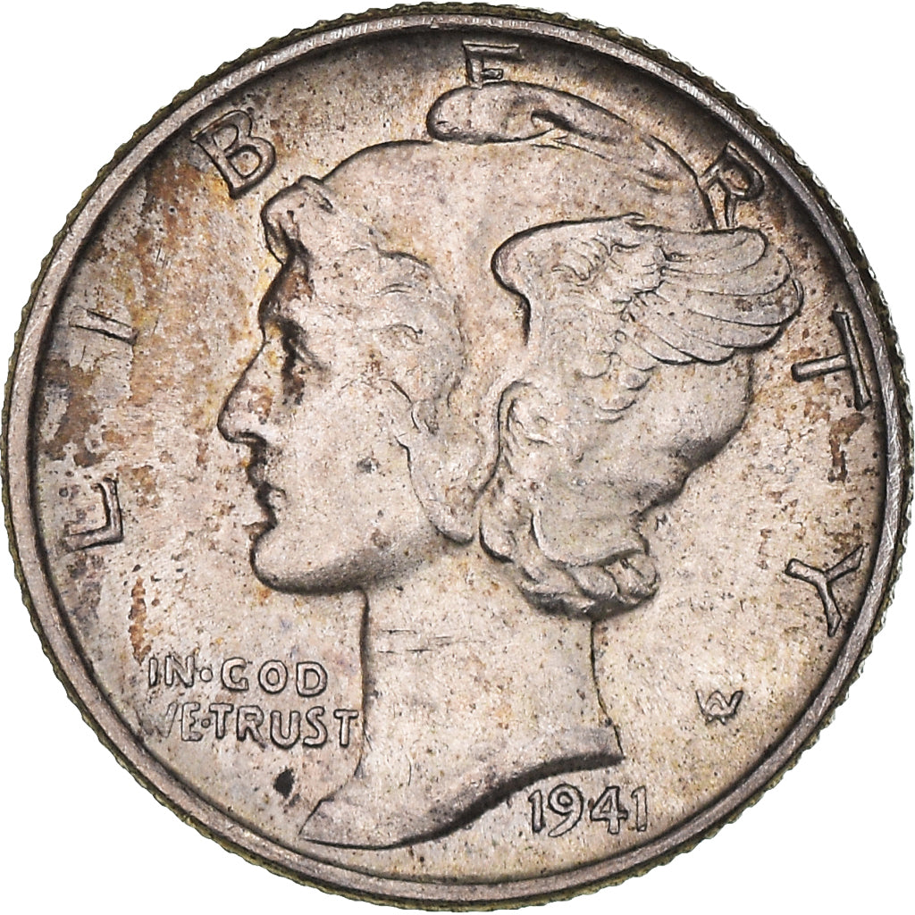 Münze, Vereinigte Staaten, Mercury Dime, Dime, 1941, U.S. Mint, Philadelphia