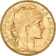 Moneda, Francia, Marianne, 20 Francs, 1900, Paris, MBC+, Oro, KM:847