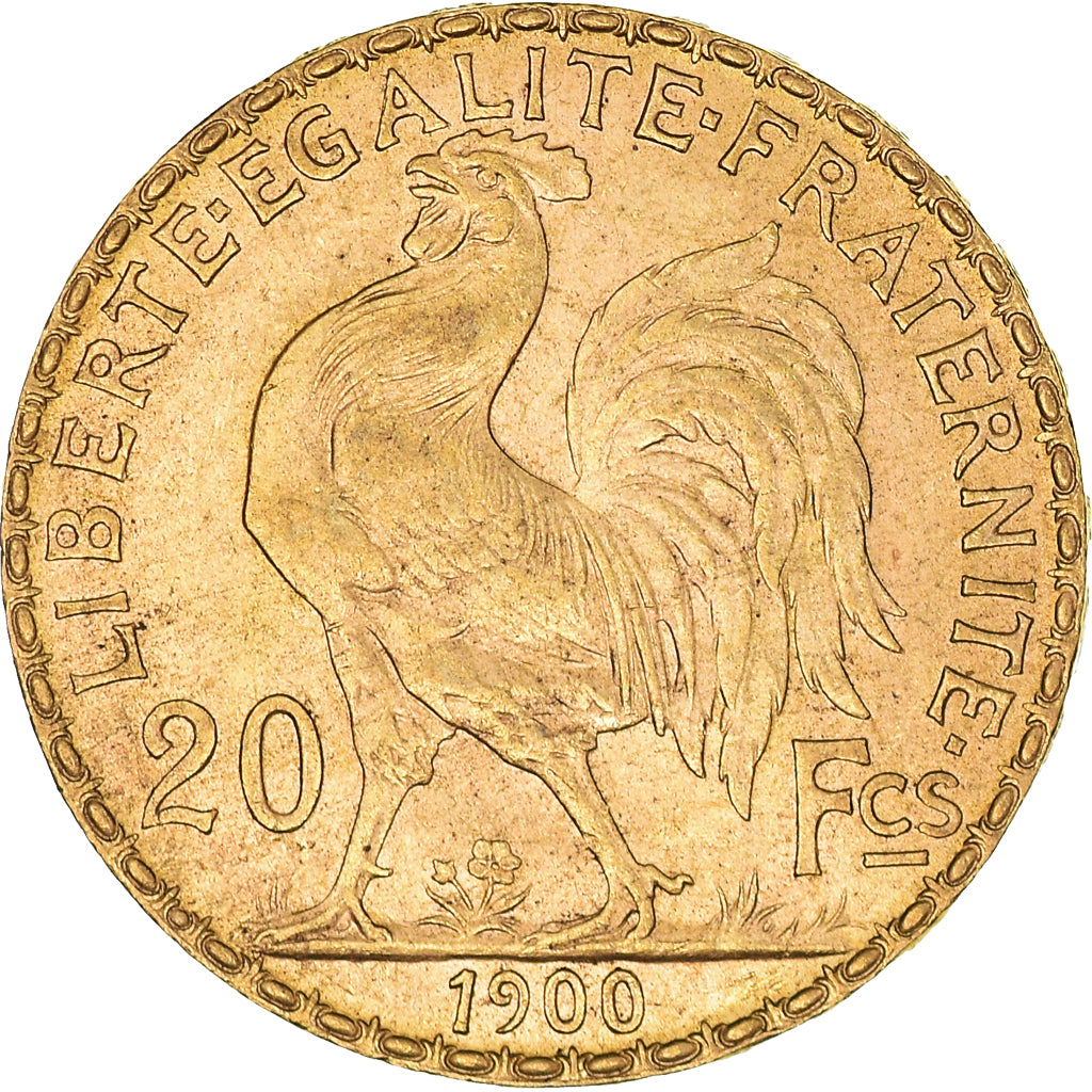 Moneda, Francia, Marianne, 20 Francs, 1900, Paris, MBC+, Oro, KM:847