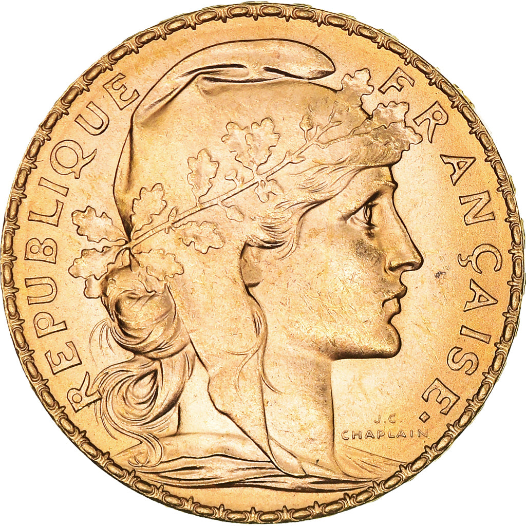 Moneta, Francia, Marianne, 20 Francs, 1914, Paris, SPL+, Oro, KM:857