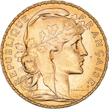 Moneta, Francia, Marianne, 20 Francs, 1914, Paris, SPL+, Oro, KM:857