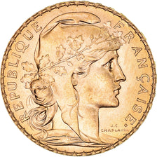 Moneta, Francia, Marianne, 20 Francs, 1908, Paris, FDC, Oro, KM:857