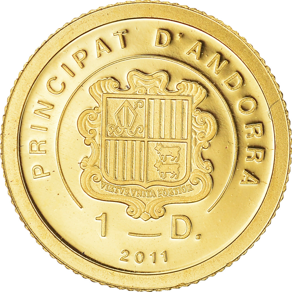 Moneta, Andorra, Napoléon Bonaparte, Diner, 2011, FDC, Oro