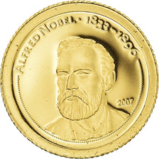 Münze, Mongolei, Alfred Nobel, 500 Tugrik, 2007, STGL, Gold