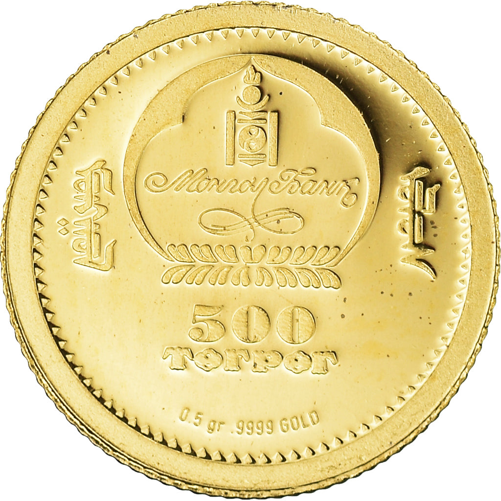 Münze, Mongolei, Alfred Nobel, 500 Tugrik, 2007, STGL, Gold
