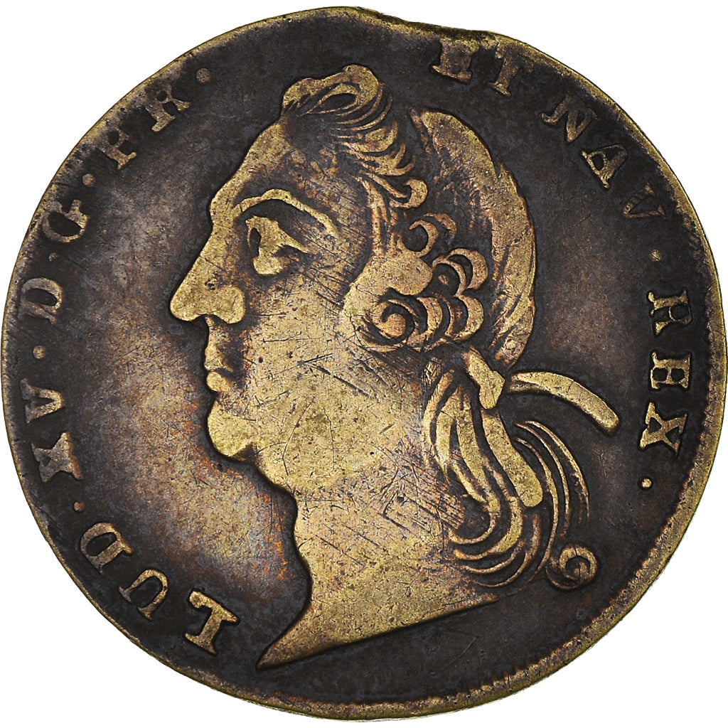 Frankreich, Token, Royal, Louis XV, Optimo Principi, 1743, SS, Messing