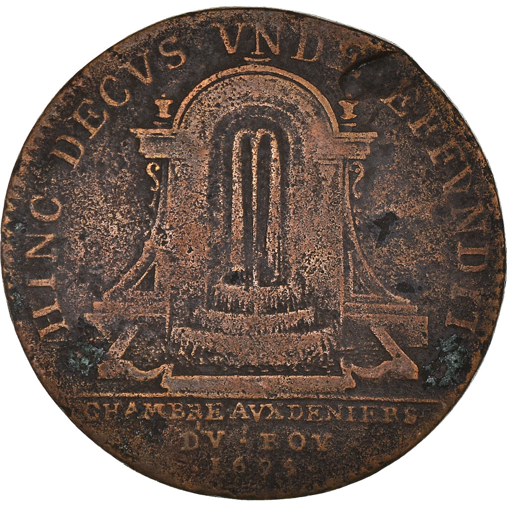 Frankrijk, Token, Royal, Louis XIV, Chambre aux Deniers, 1695, FR, Koper