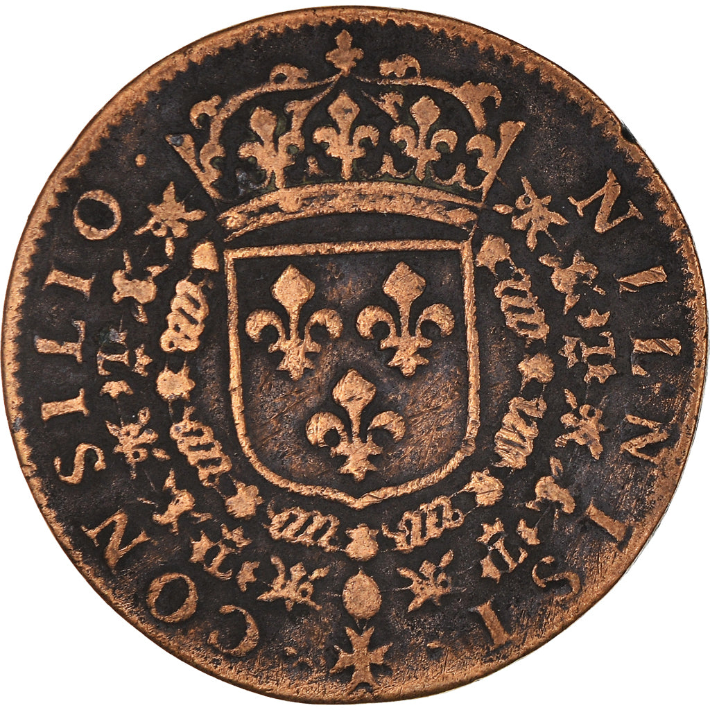 Francia, Token, Louis XIV, Conseil du Roi, History, MB, Rame, Feuardent:244