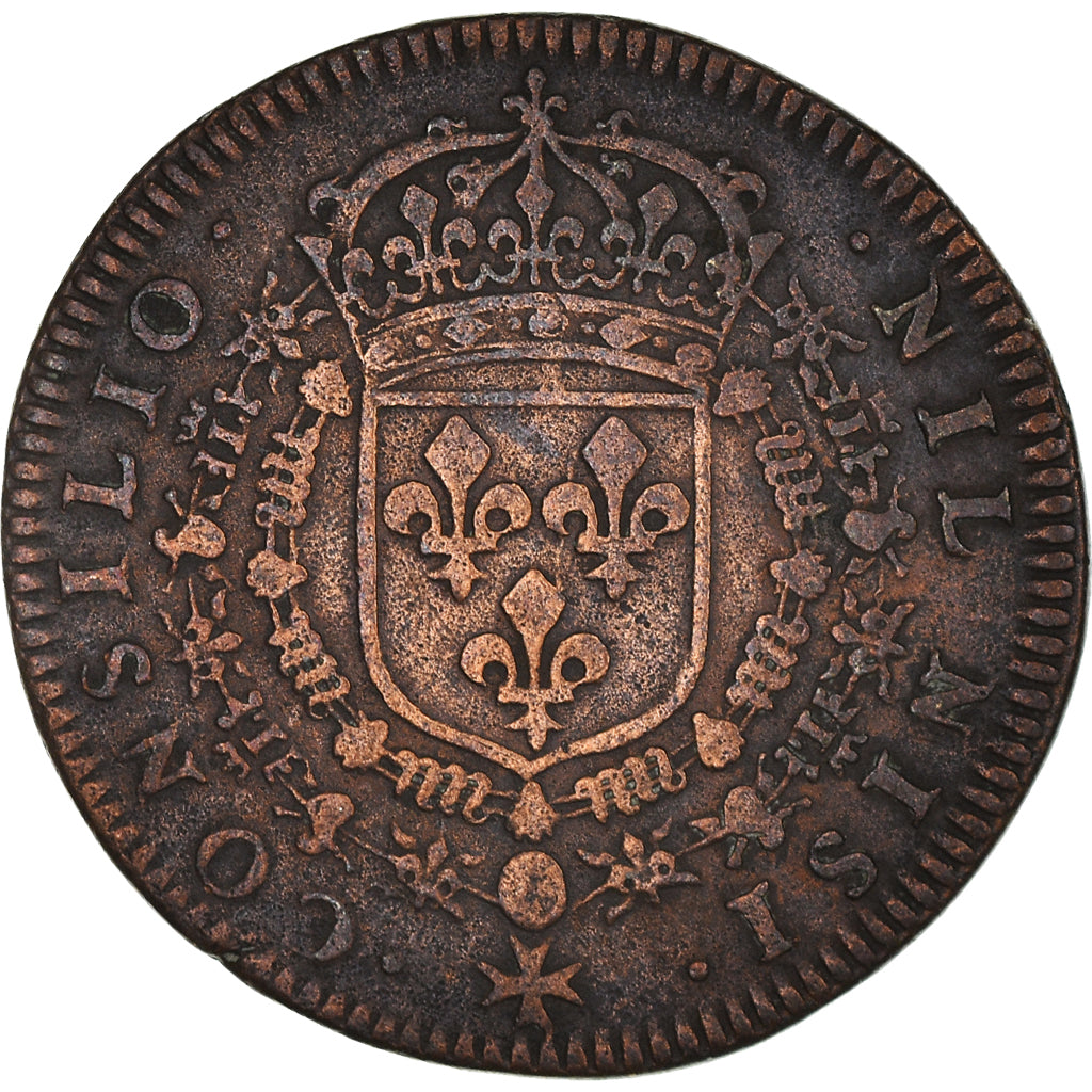 Frankreich, Token, Louis XIV, Conseil du Roi, History, S+, Kupfer, Feuardent:235