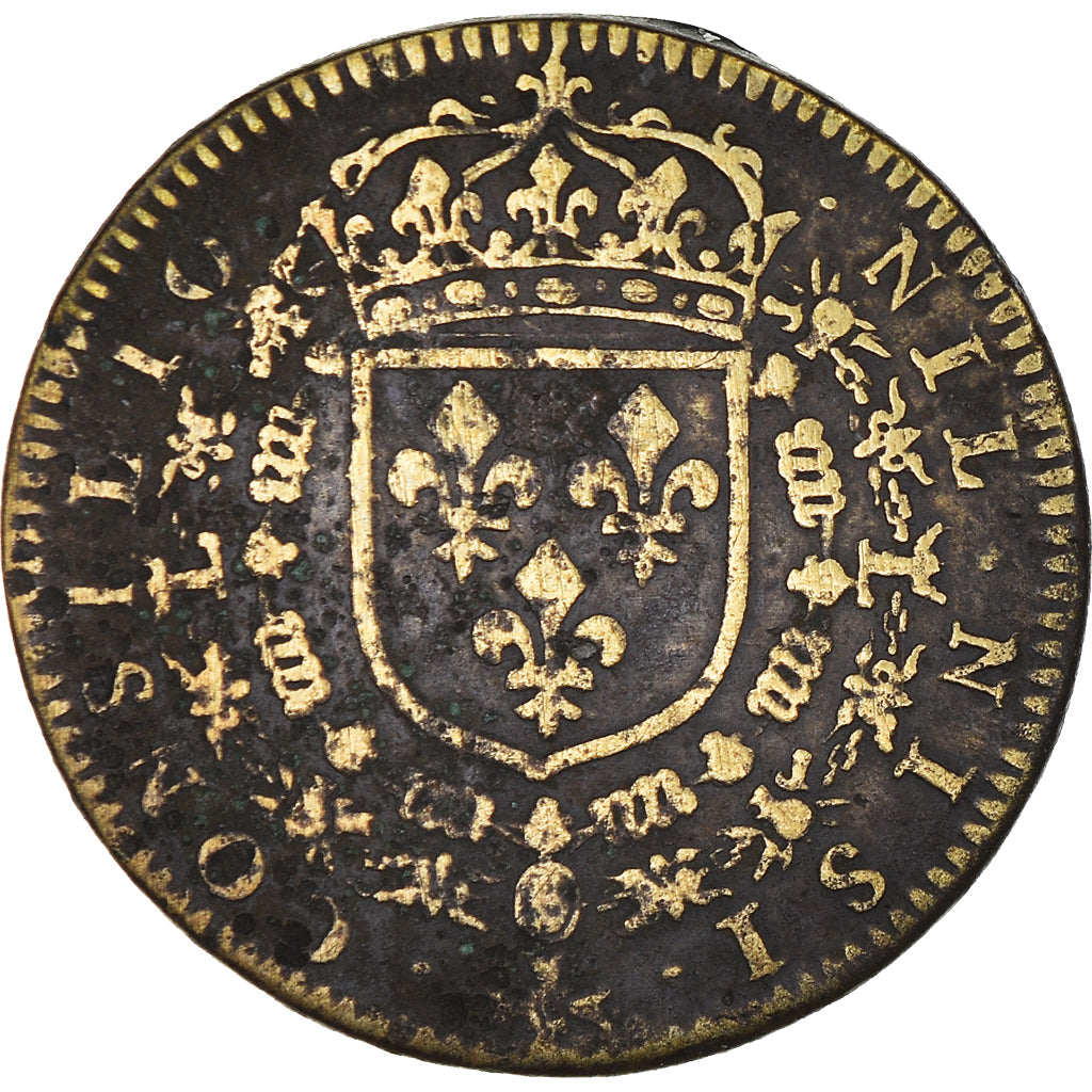 France, Token, Louis XIV, Conseil du Roi, History, VF(30-35), Brass