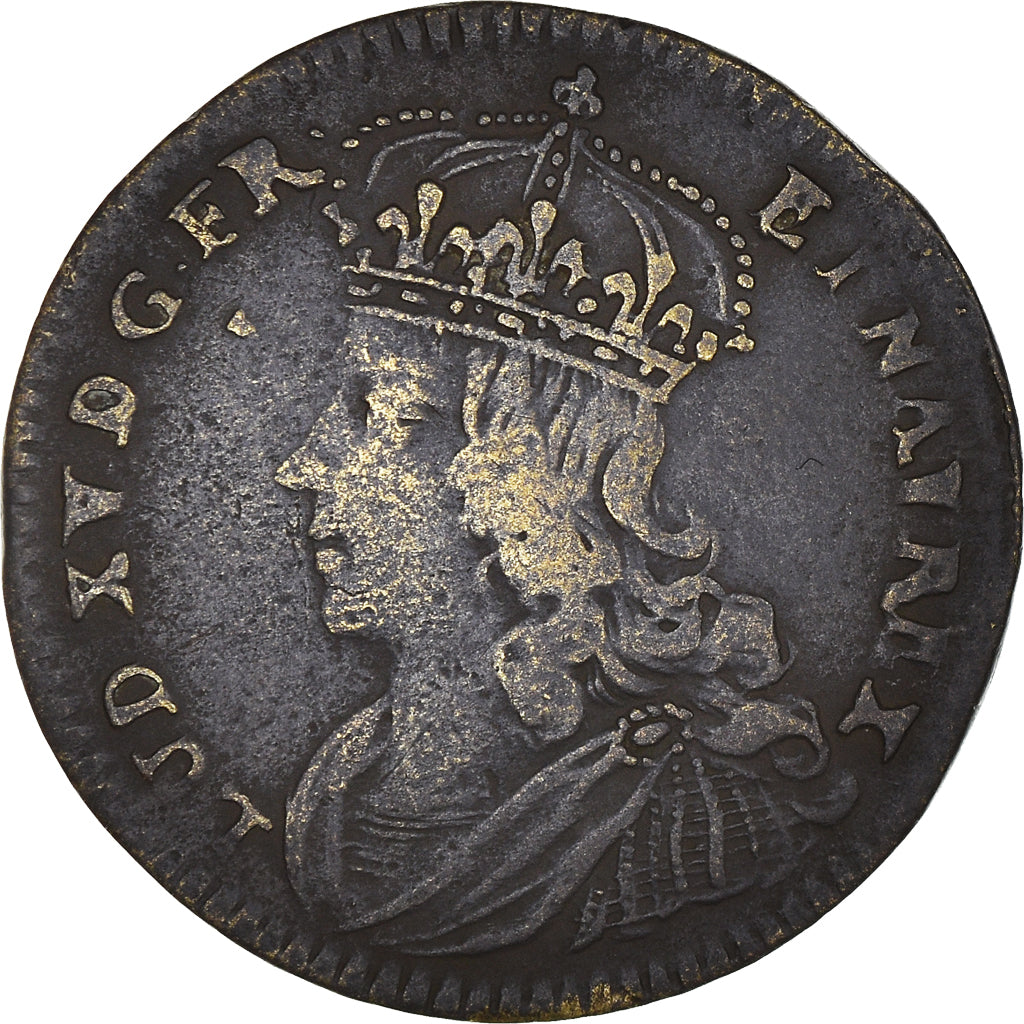 France, Token, Royal, Louis XV, Jeton de Nuremberg, History, VF(30-35), Brass