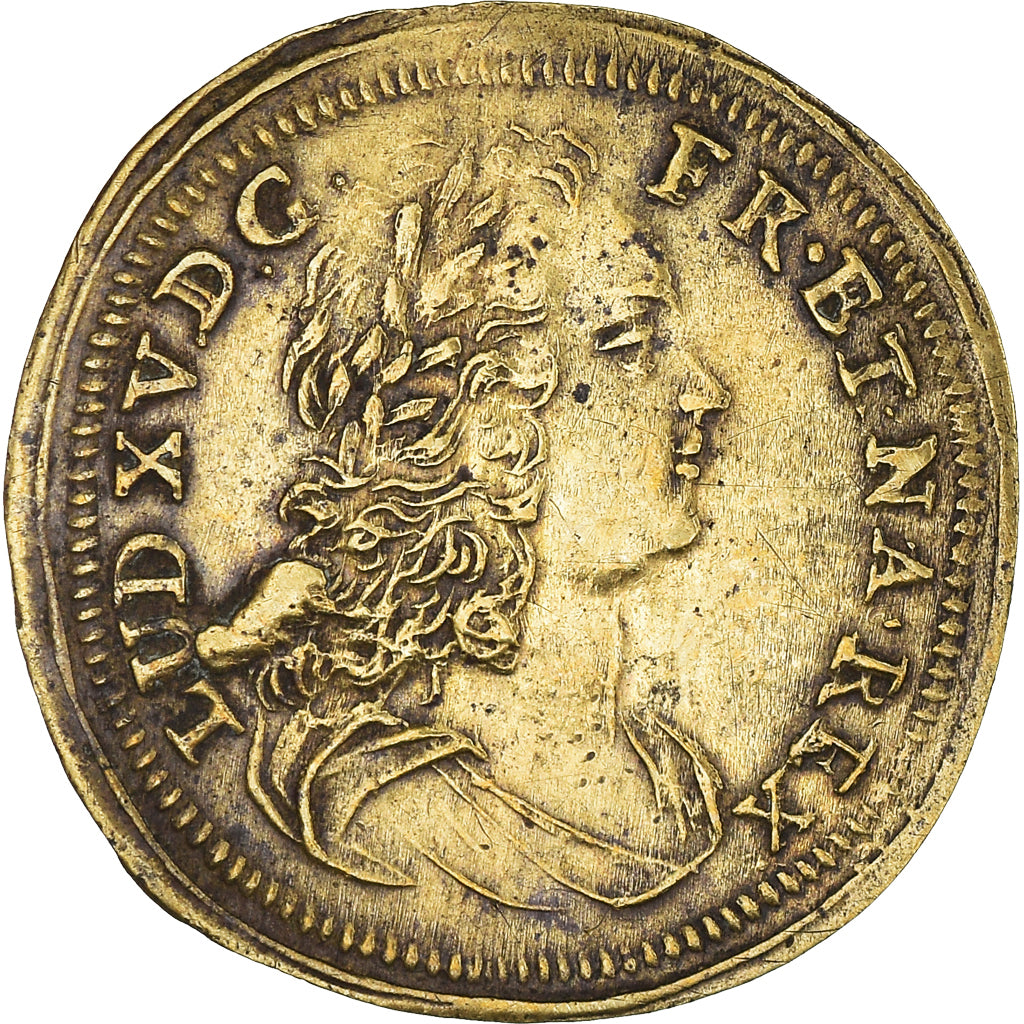 Francia, Token, Louis XV, Nuremberg, Rechenpfennig, History, ND (1718), BB