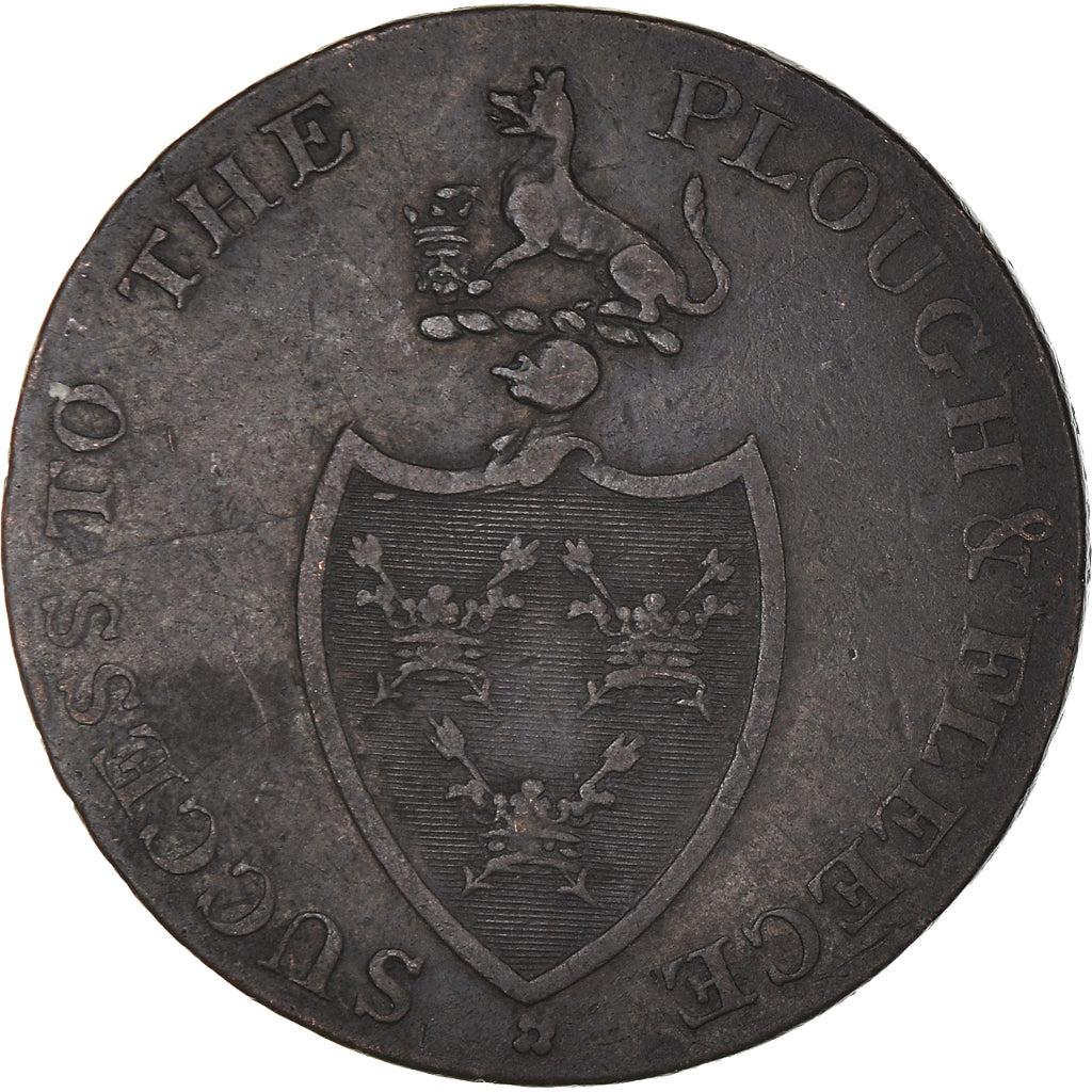 Coin, Great Britain, Suffolk, Halfpenny Token, Bury, VF(30-35), Copper