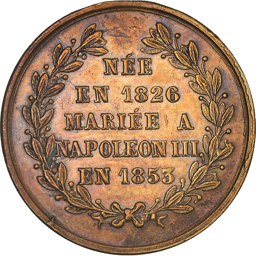 France, Token, Impératrice Eugénie, Mariage Impérial, History, 1853
