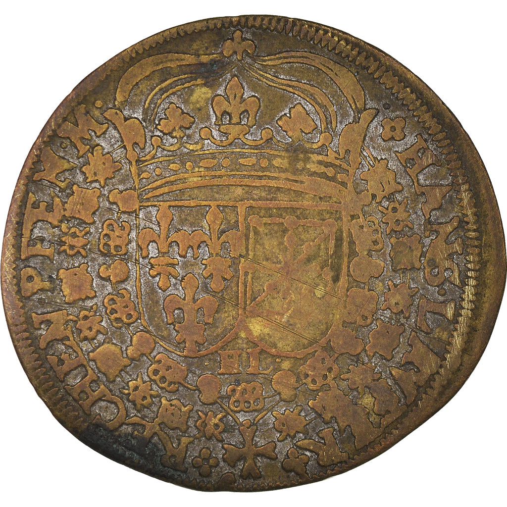 Francia, Token, Royal, Louis XIII, Hans Laufer, History, BC+, Latón
