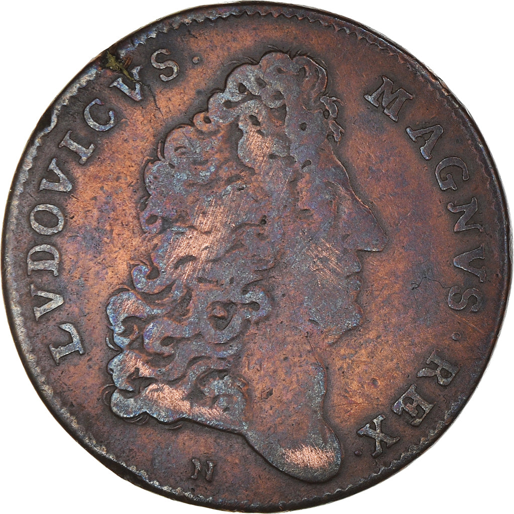 Francia, Token, Royal, Louis XIV, Victoire de Namur, History, MB+, Rame