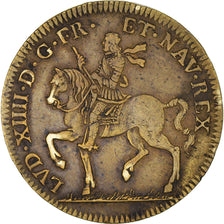 France, Jeton, Louis XIV, Iustis spes pacis in armis, History, TTB, Laiton