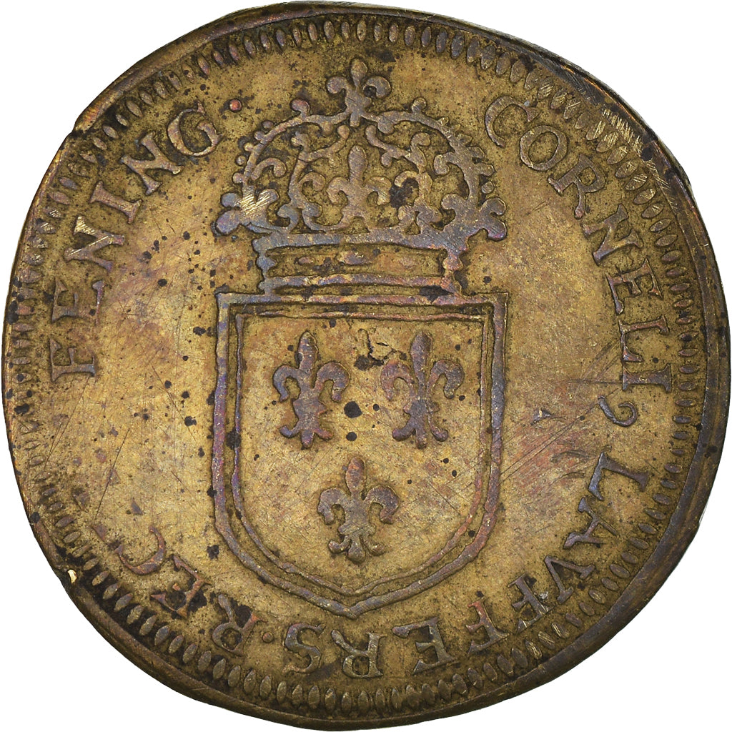 Francja, Token, Królewskie, Louis XIV, Nuremberg, Cornélius Lauffers