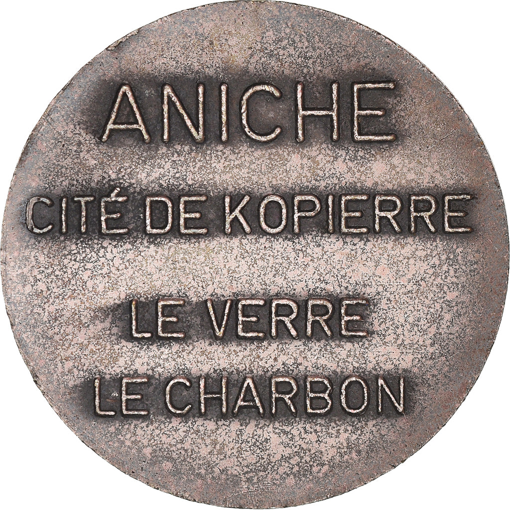 France, Medal, Ville d'Aniche, Cité de Kopierre, Le Verre, Le Charbon, MS(64)