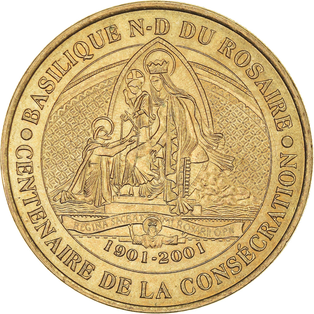 Francia, Token, Jetón turístico, Sanctuaire de Notre Dame du Rosaire, Lourdes