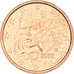 Francia, Euro Cent, 2002, FDC, Acciaio placcato rame, KM:1282