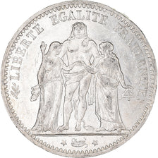 Coin, France, Hercule, 5 Francs, 1875, Paris, Petit A, EF(40-45), Silver