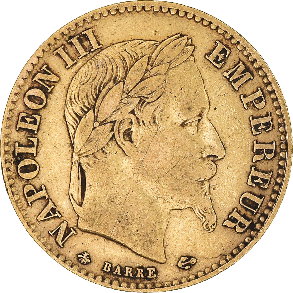 Moneta, Francia, Napoleon III, Napoléon III, 10 Francs, 1862, Paris, MB+, Oro