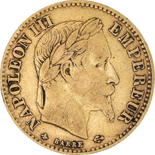 Moneta, Francia, Napoleon III, Napoléon III, 10 Francs, 1862, Paris, MB+, Oro