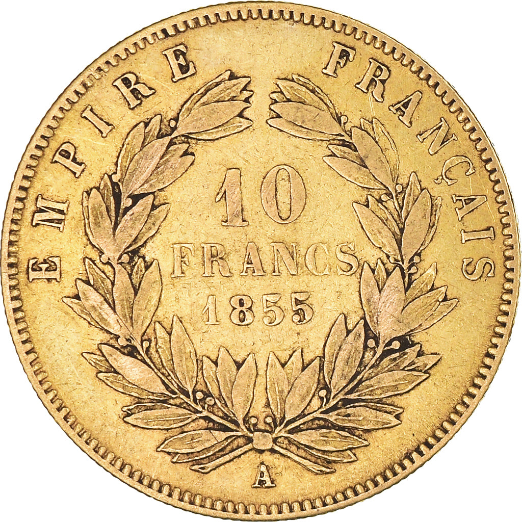 Monnaie, France, Napoleon III, Napoléon III, 10 Francs, 1855, Paris, TB+, Or