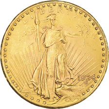 Moneda, Estados Unidos, $20, Double Eagle, 1924, Philadelphia, EBC+, Oro, KM:131