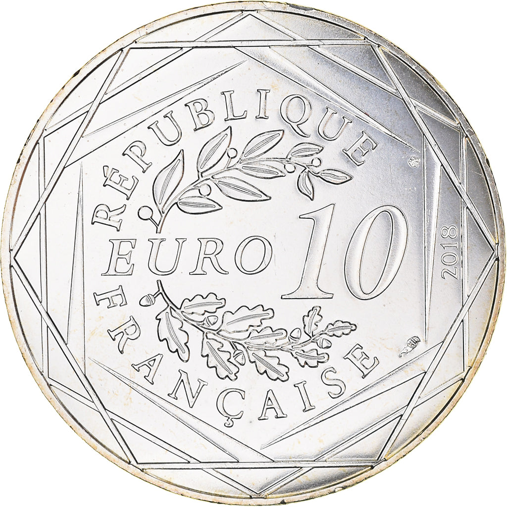 Francia, 10 Euro, Mickey compte à rebours, 2018, Paris, FDC, Argento
