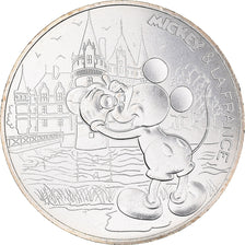 France, 10 Euro, Mickey un tour de Loire, 2018, MS(65-70), Silver