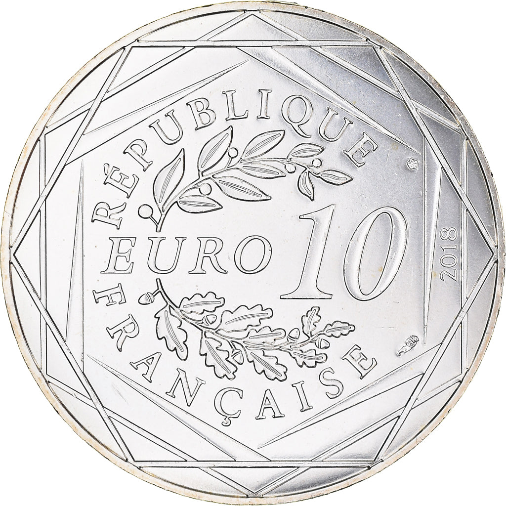Francia, 10 Euro, Mickey sur le pont d'Avignon, 2018, Paris, FDC, Argento