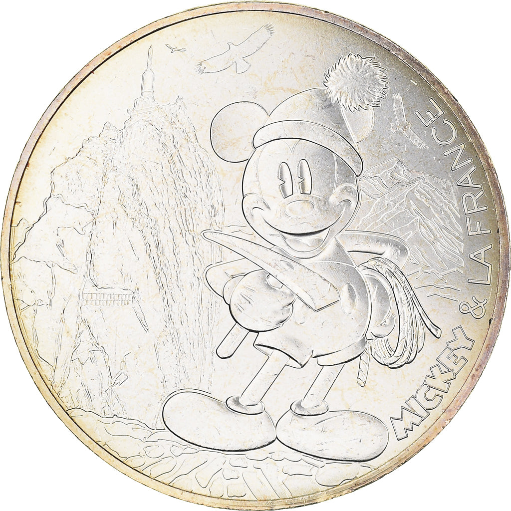 Francia, 10 Euro, Mickey premier de cordée, 2018, Paris, FDC, Argento