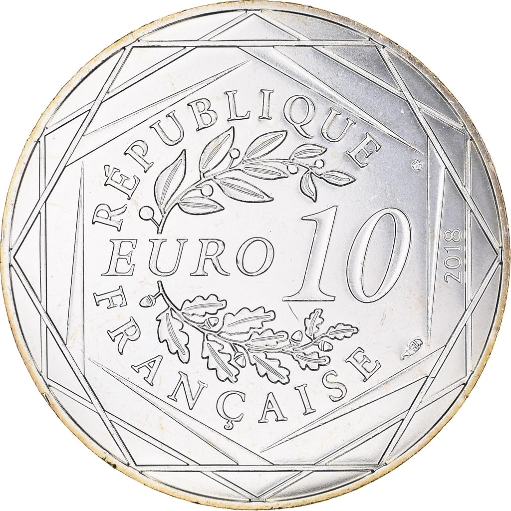 Francia, 10 Euro, Mickey premier de cordée, 2018, Paris, FDC, Argento