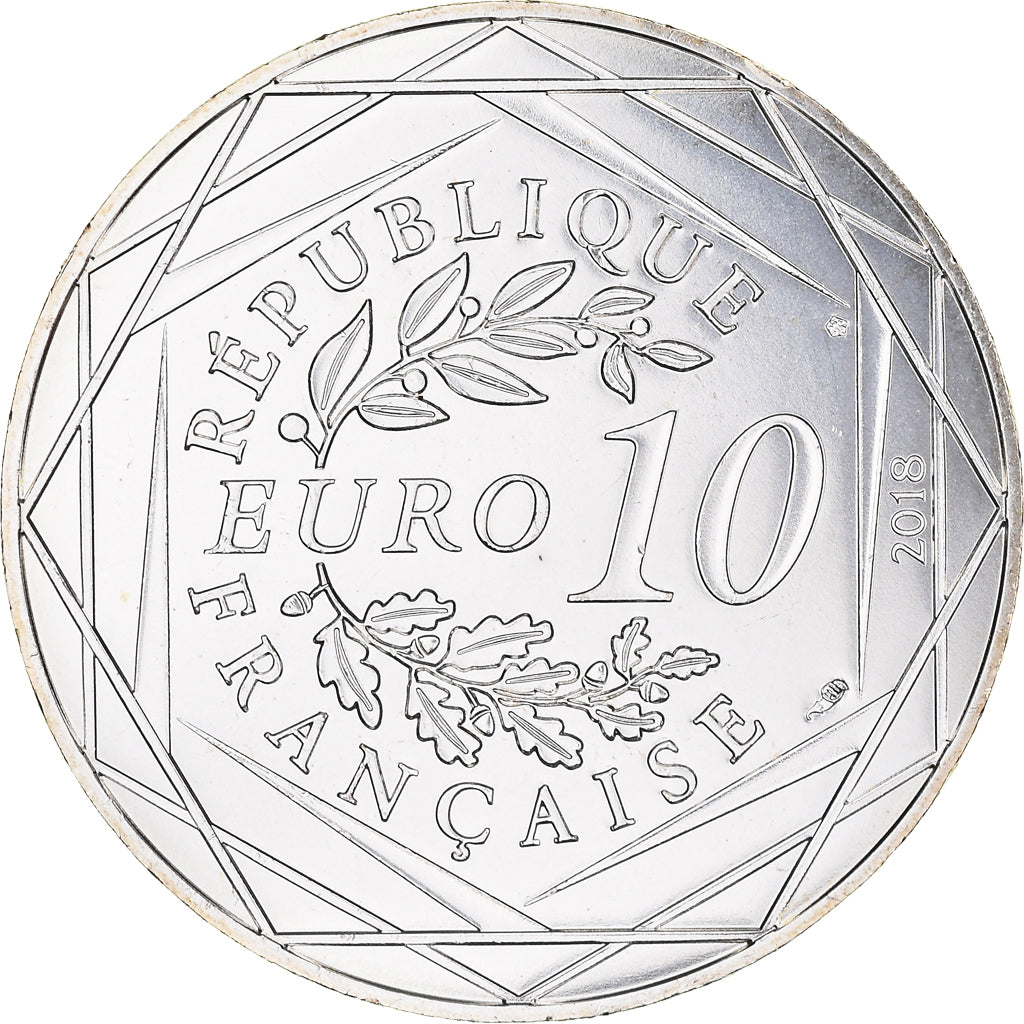 France, 10 Euro, Mickey libre comme l'air, 2018, Paris, MS(65-70), Silver
