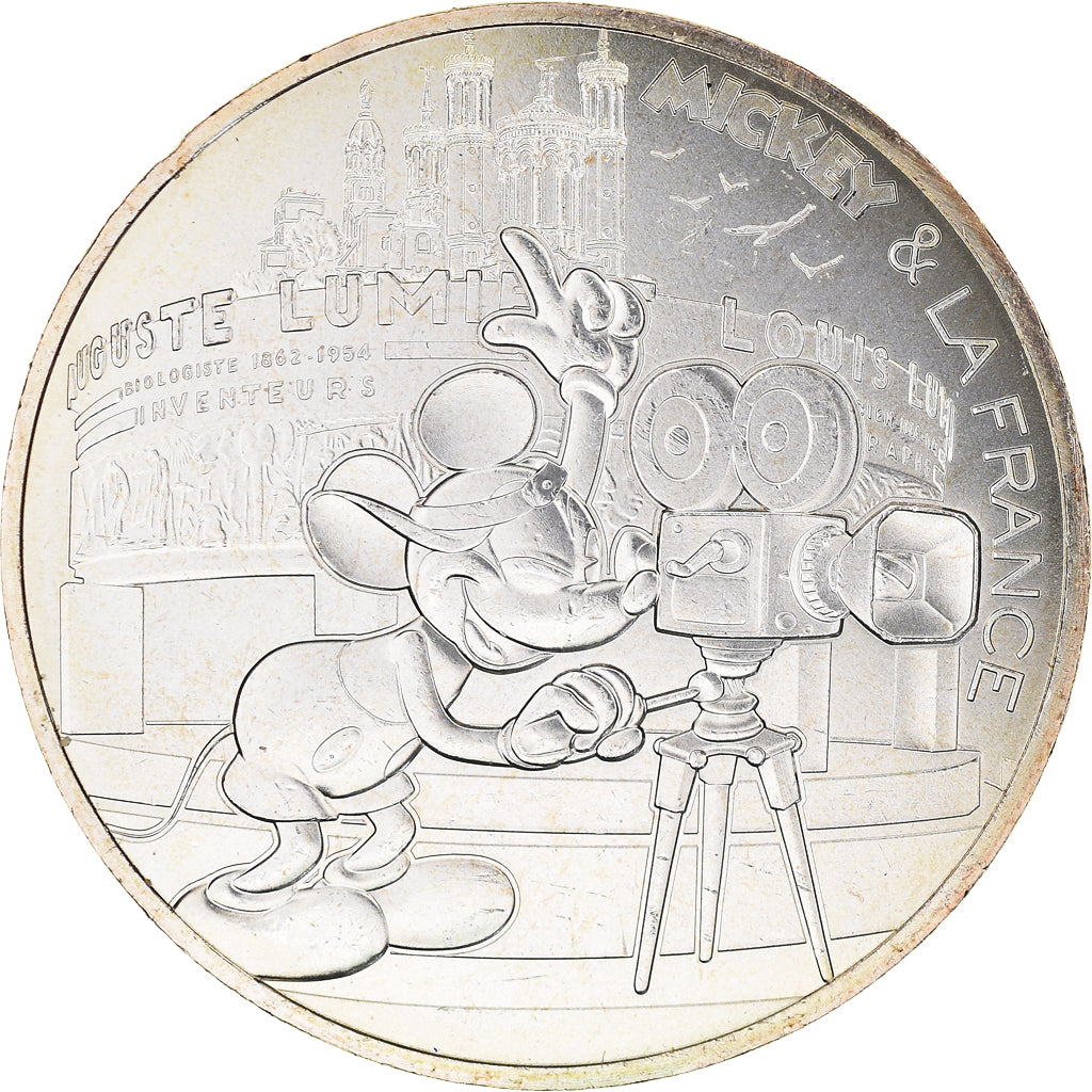 France, 10 Euro, Mickey silence on tourne, 2018, Paris, FDC, Argent
