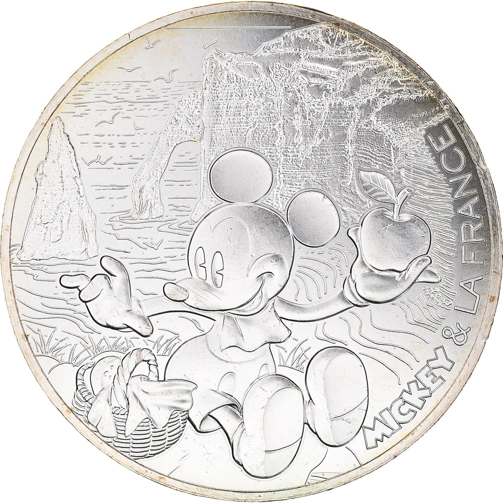 Frankrijk, 10 Euro, Mickey pique nique normand, 2018, Paris, FDC, Zilver