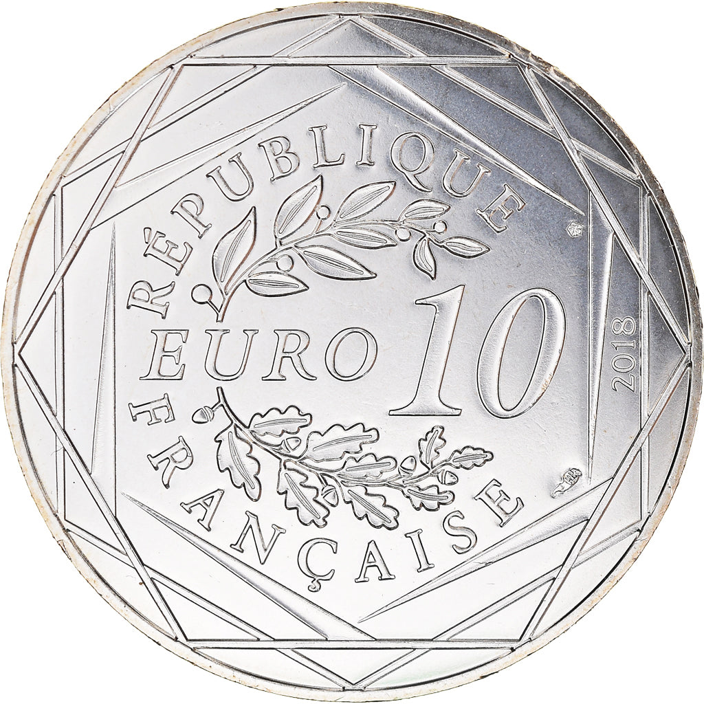 Frankrijk, 10 Euro, Mickey pique nique normand, 2018, Paris, FDC, Zilver