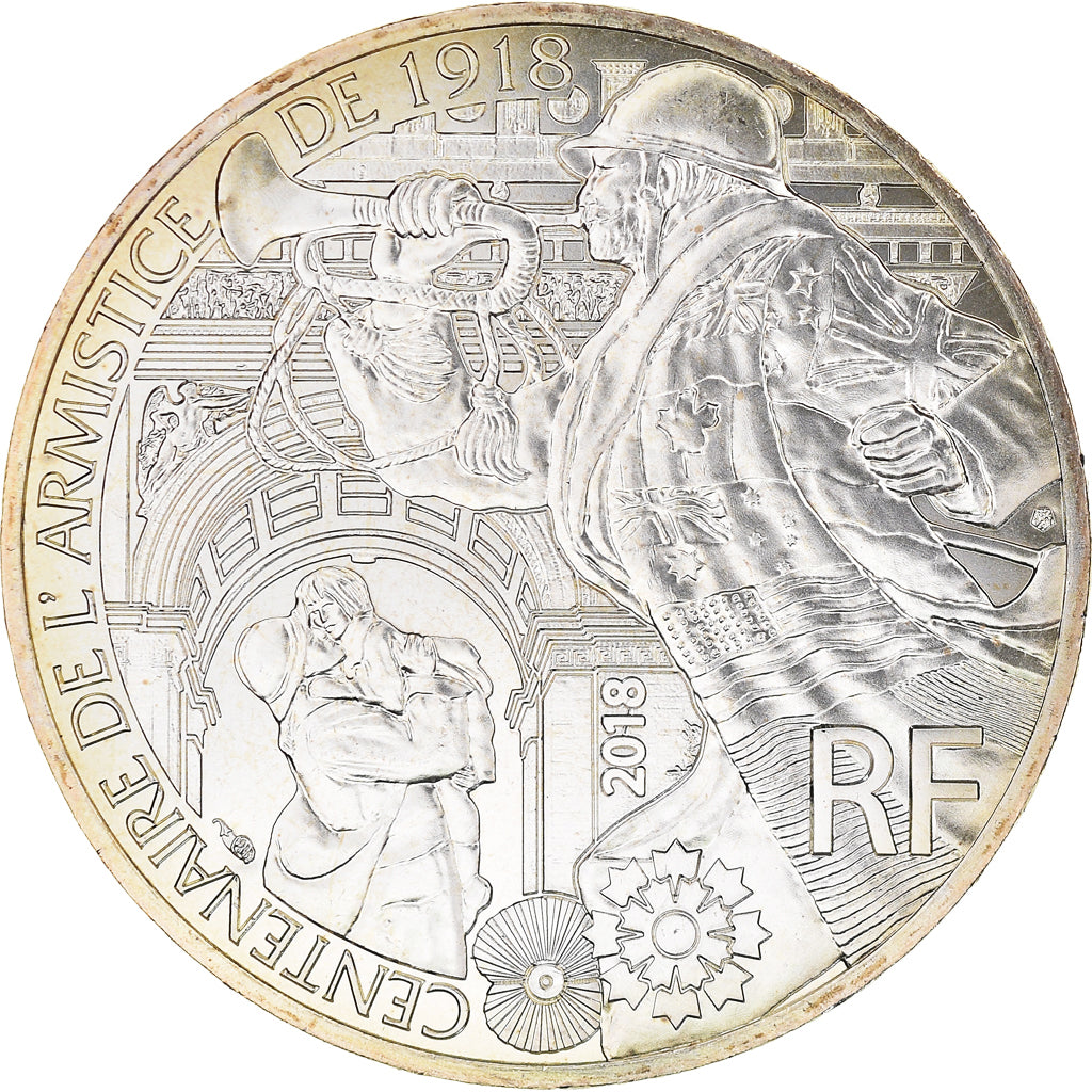 France, Monnaie de Paris, 10 Euro, Centenaire de l'Armistice, 2018, Paris, FDC