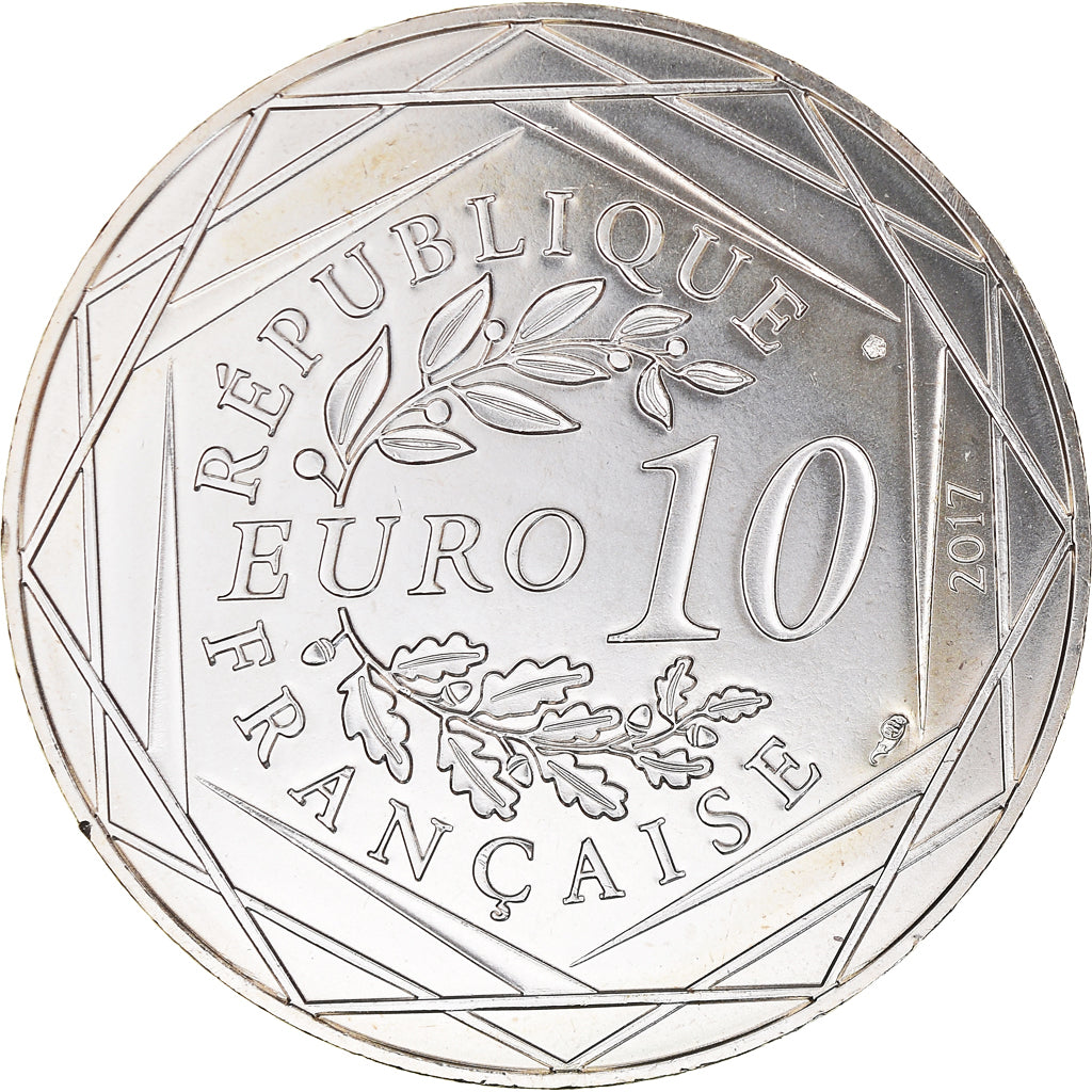 France, 10 Euro, Jean Paul Gaultier, 2017, 14, MS(65-70), Silver