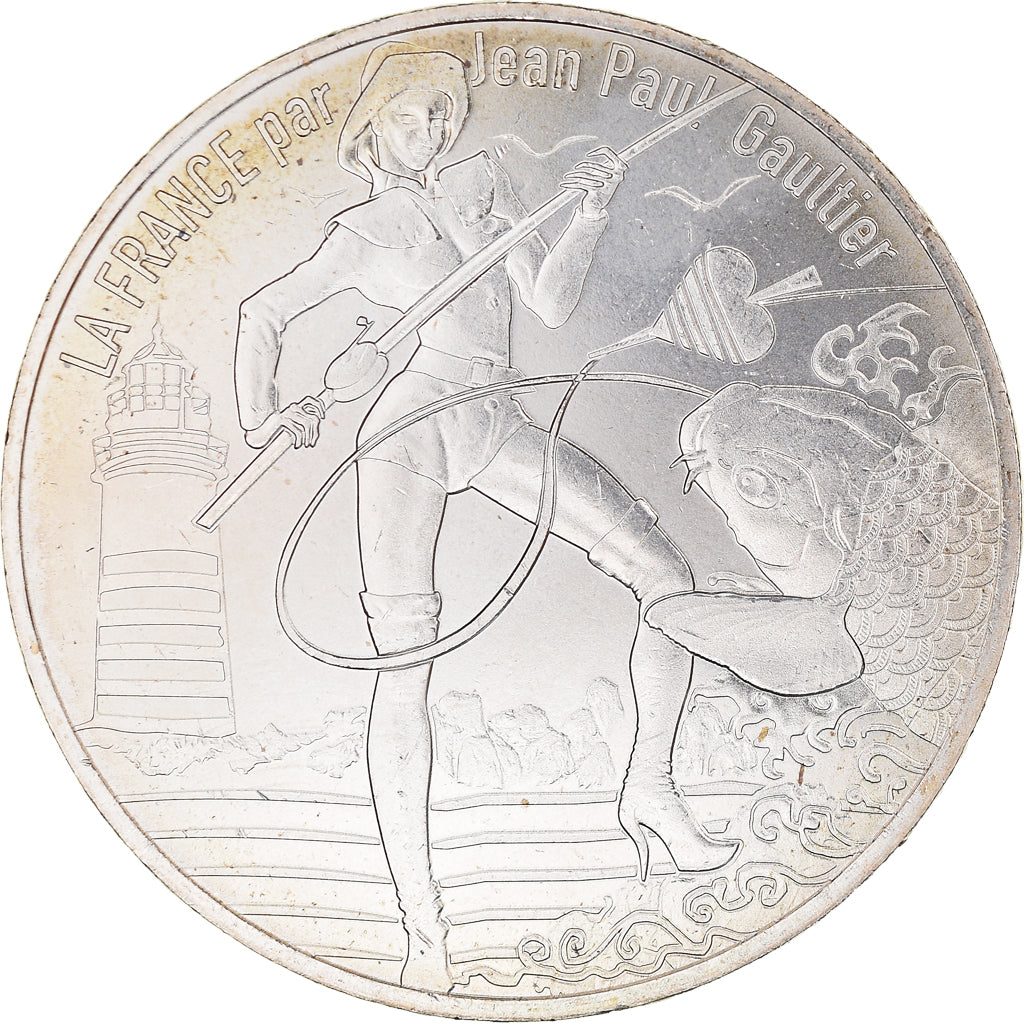 France, 10 Euro, Jean Paul Gaultier, 2017, 9, MS(65-70), Silver