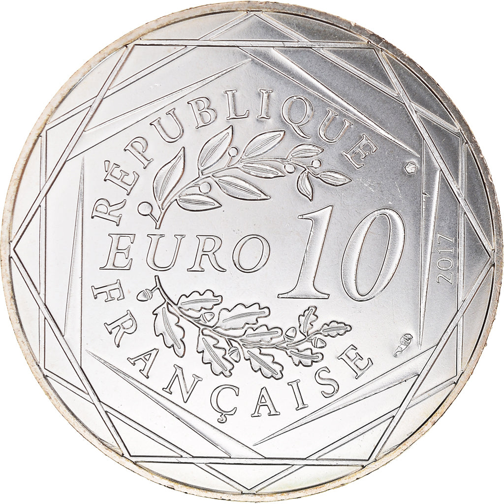 France, 10 Euro, Jean Paul Gaultier, 2017, 21, MS(65-70), Silver